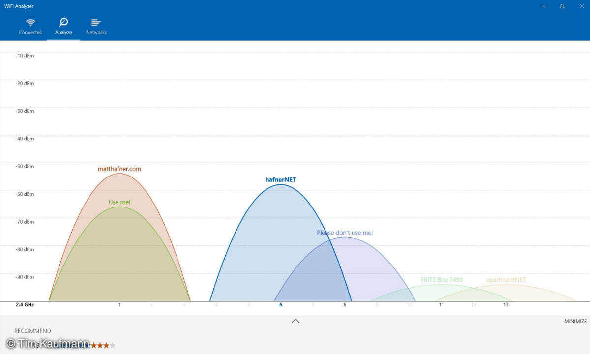 Screenshot: WiFi Analyzer