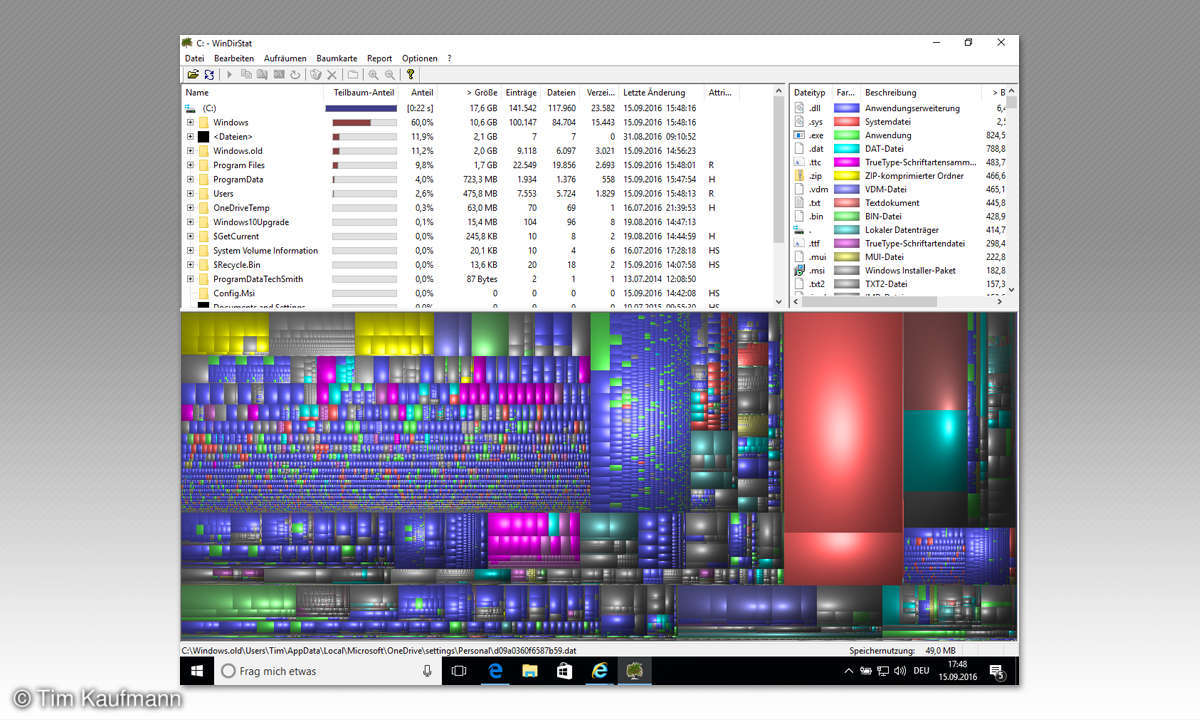 Screenshot: WinDirStat