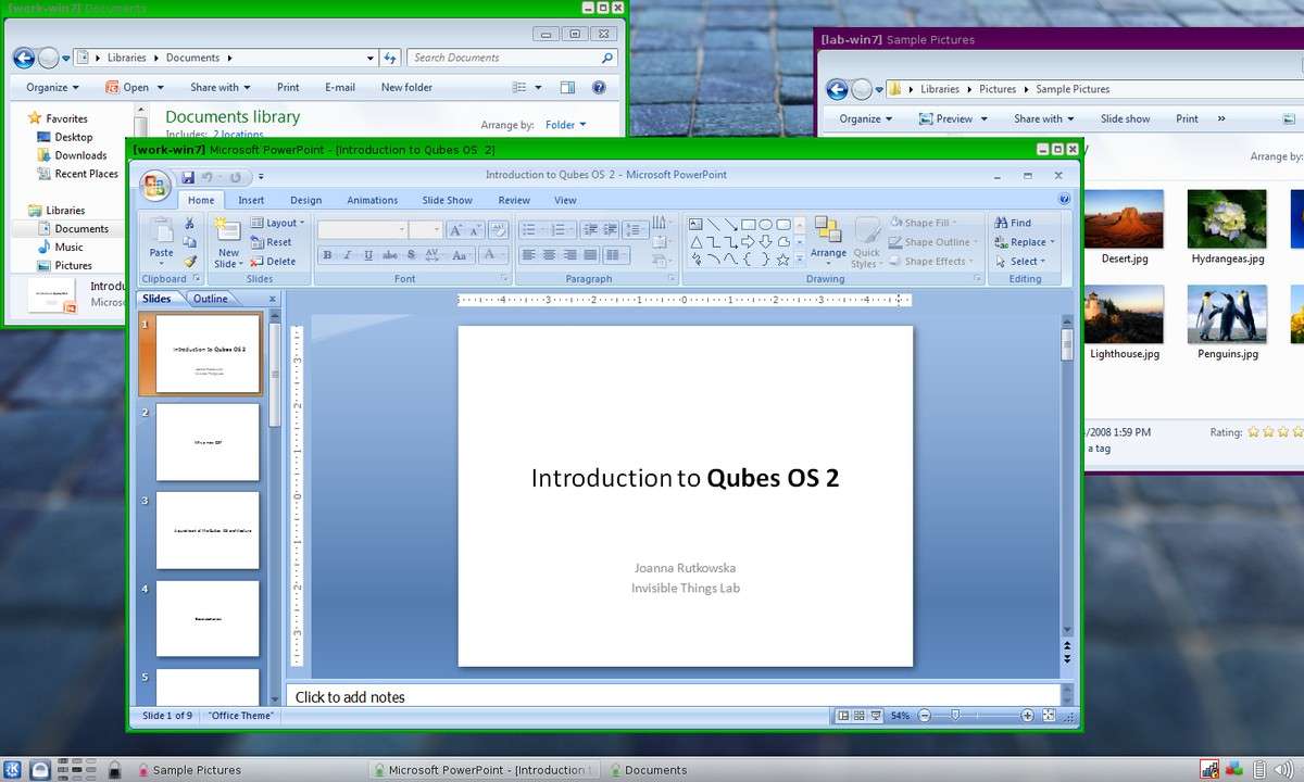 Qubes OS Screenshot