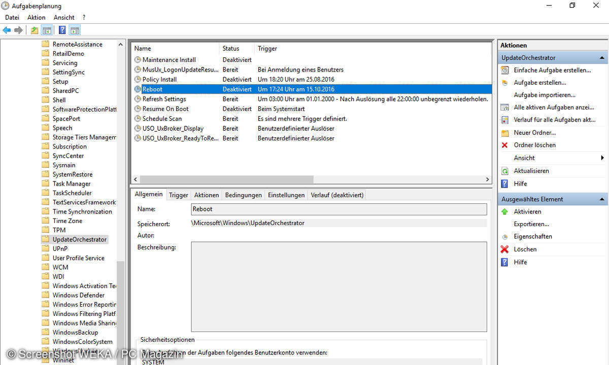 Windows 10 Aufgabenplanung