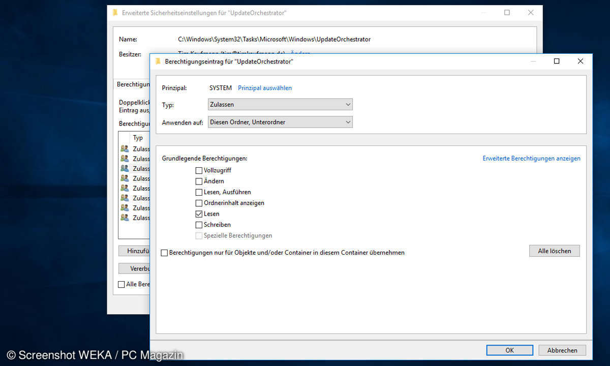 Windows 10 Zugriff