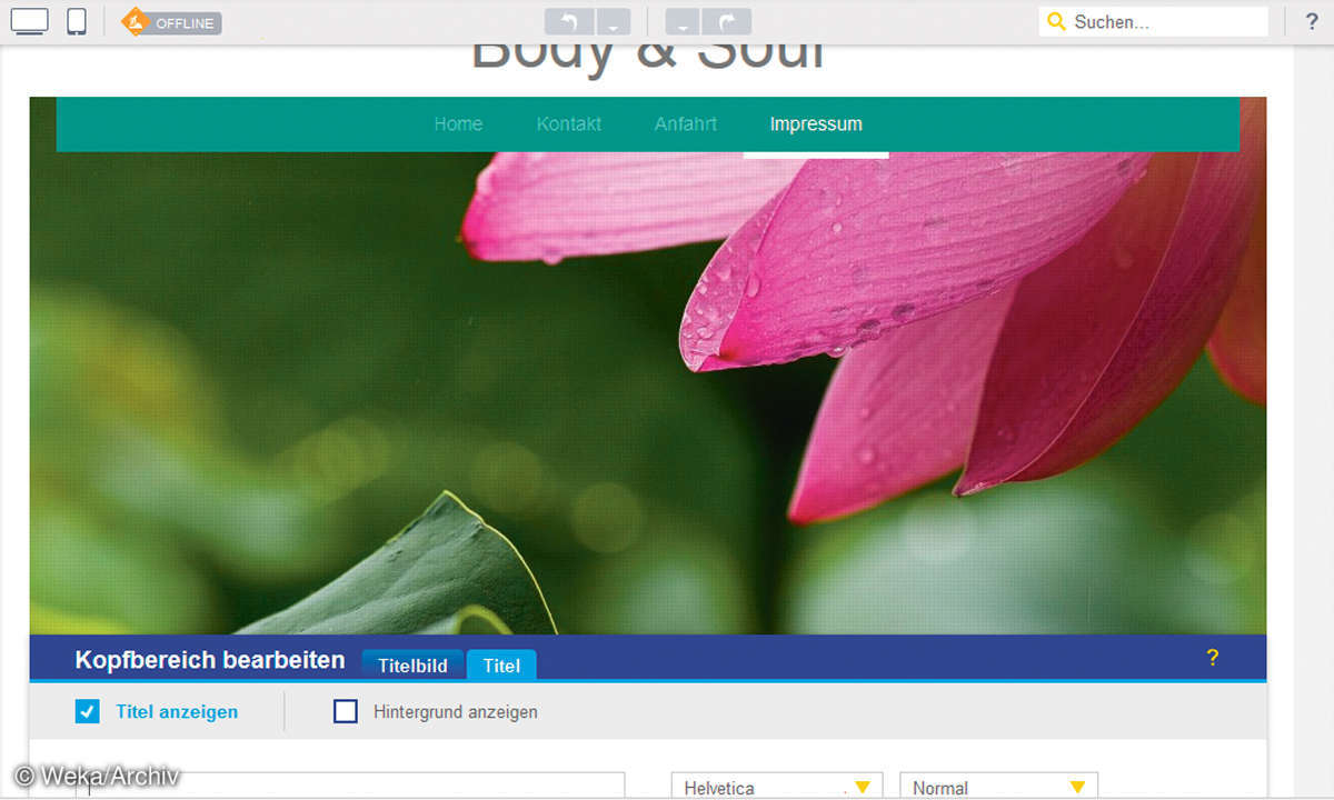 Screenshot: 1&1