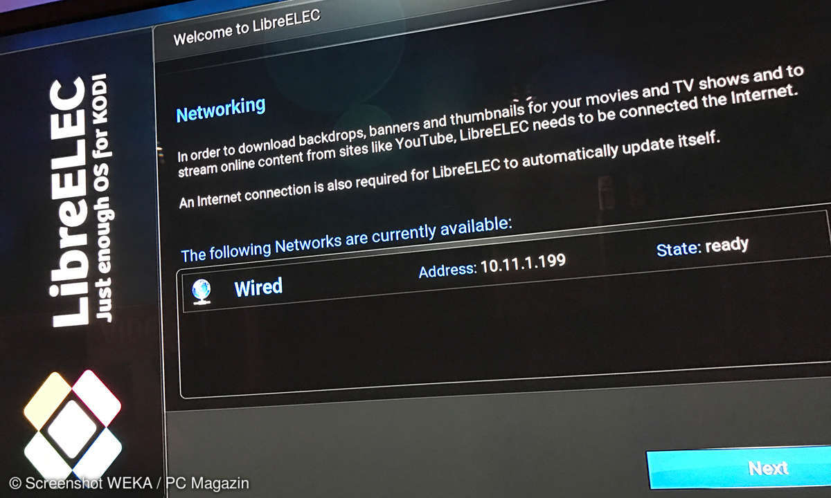 LibreELEC Netzwerkverbindung konfigurieren