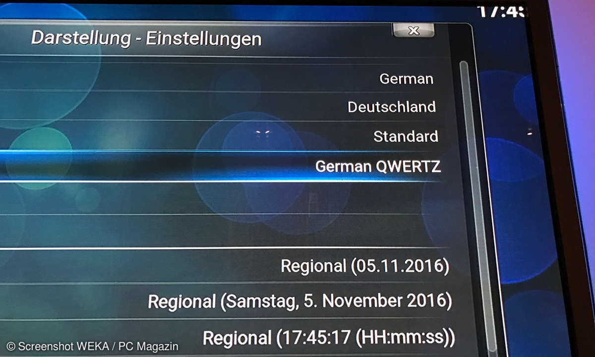 LibreELEC Darstellung einstellen