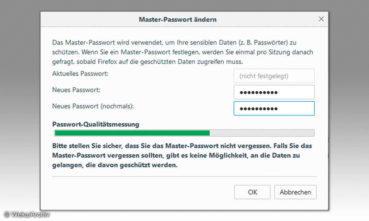 Mozilla Firefox Master-Passwort