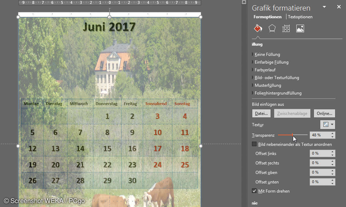 Powerpoint Transparenz