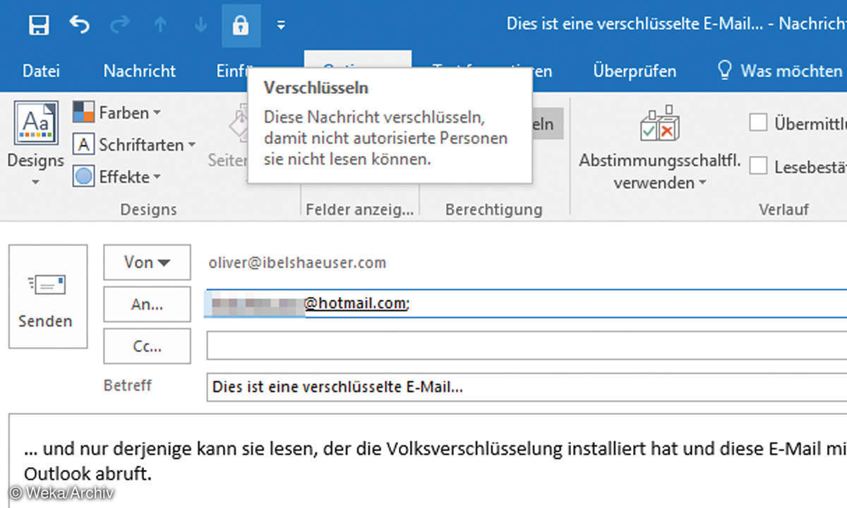 Verschlüsselung: Outlook