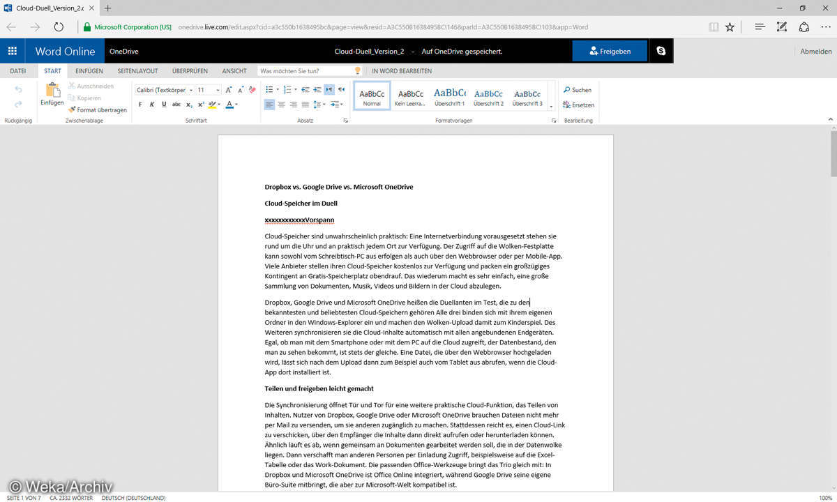 Screenshot: Microsoft OneDrive