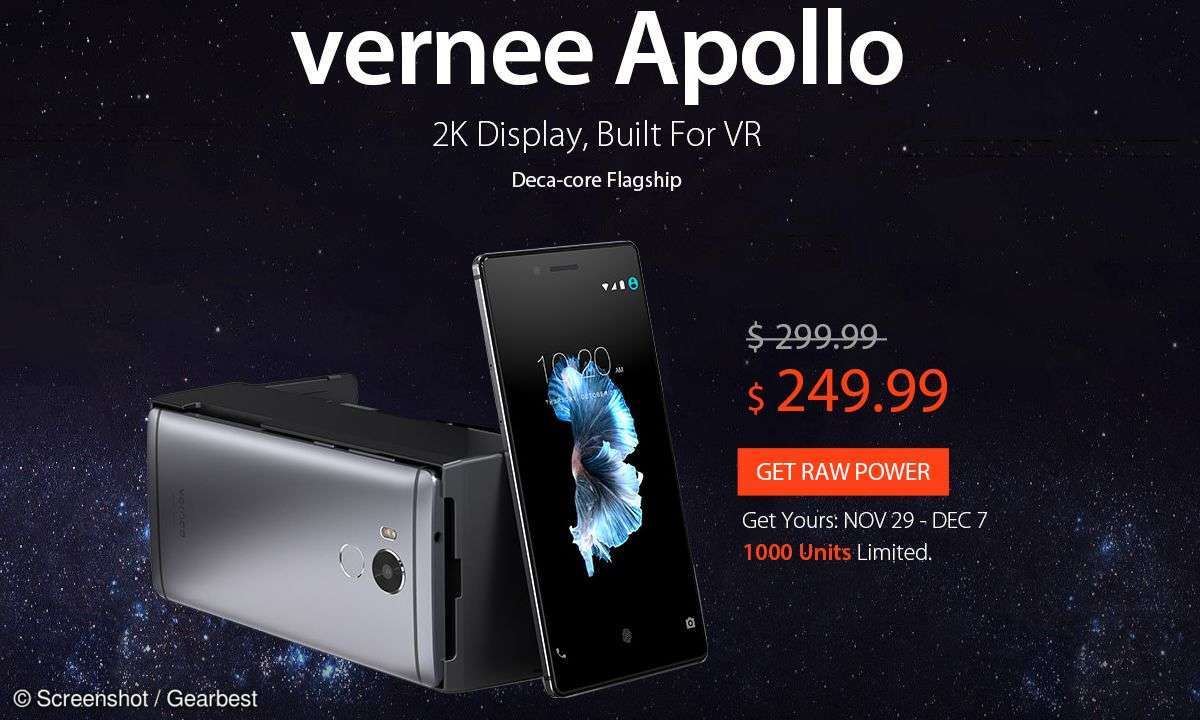 Vernee Apollo: LTE-Smartphone mit VR-Brille