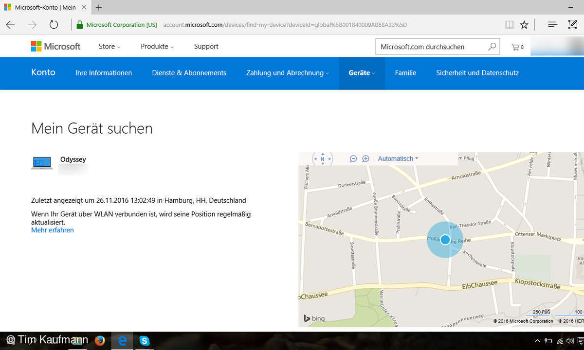Screenshot: Website