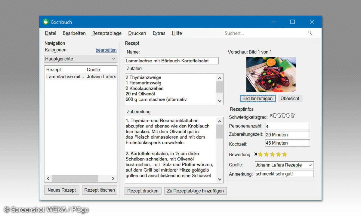 Freeware Kochbuch