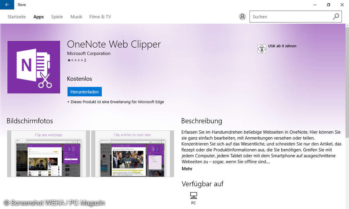 OneNote Web Clipper