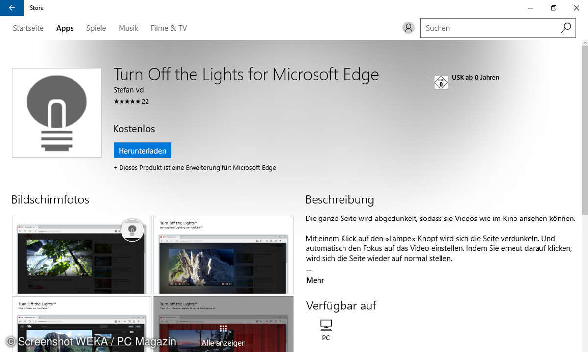 Turn Off The Light For Microsoft Edge