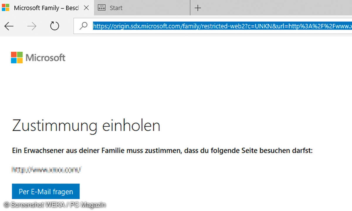Family Safety Zustimmung einholen