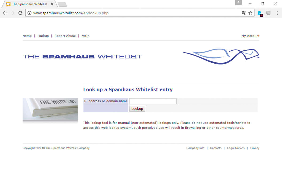Spamhaus Whitelist