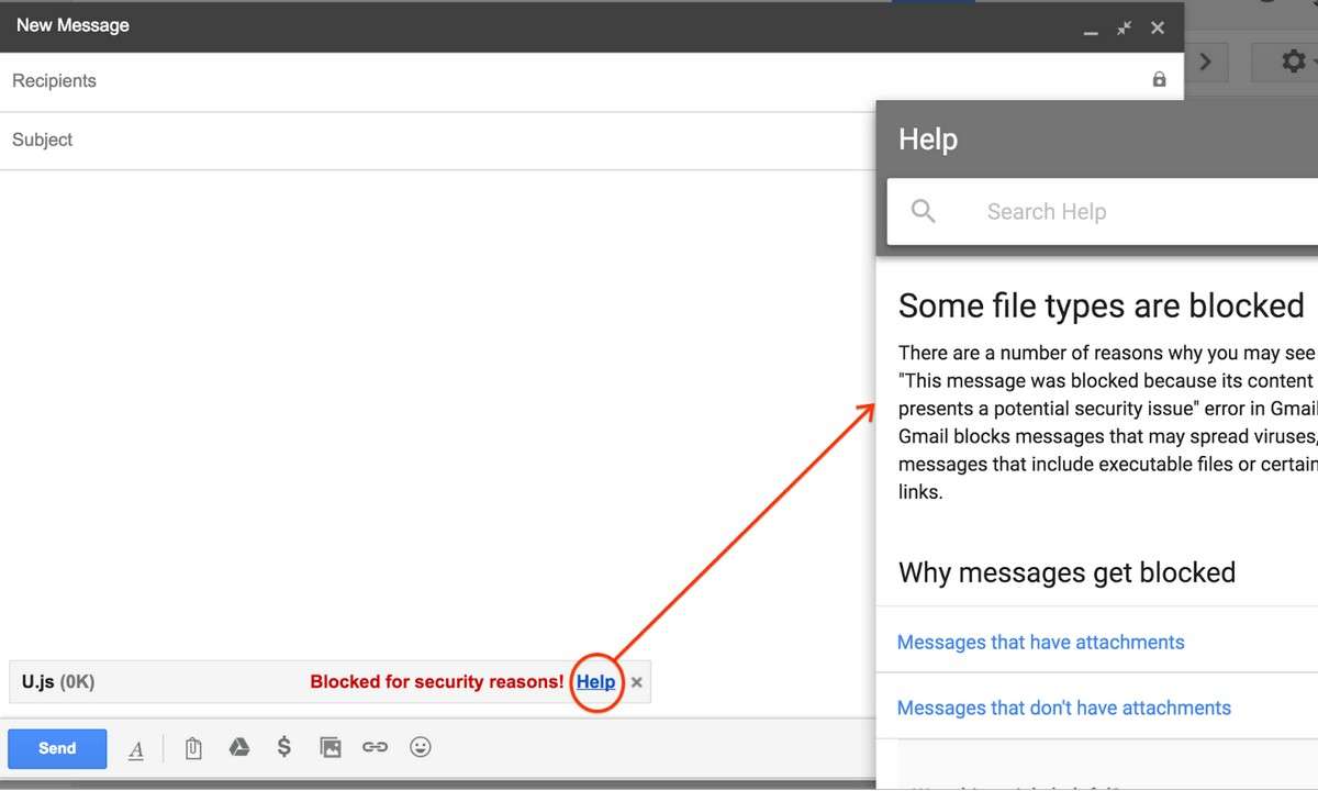 Gmail: JavaScript-Warnung