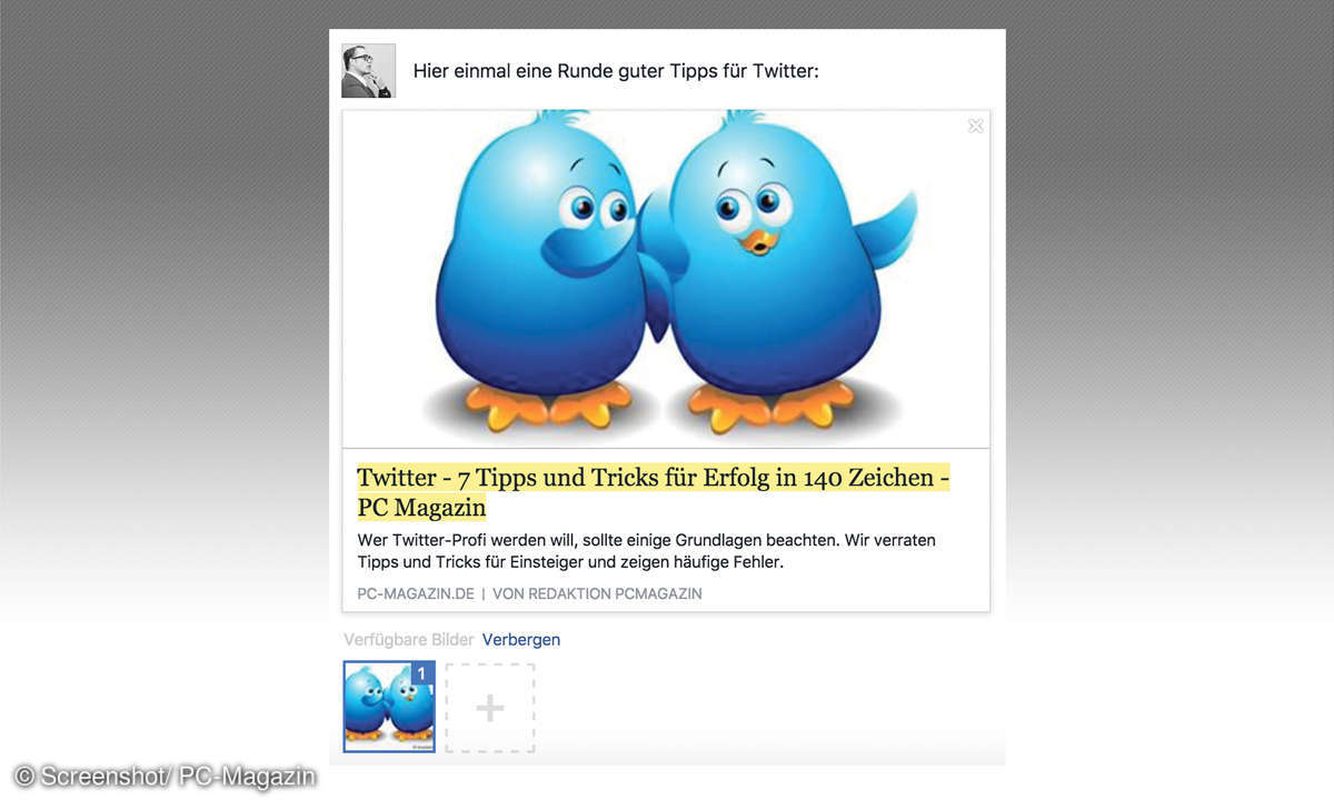 Facebook-Überschriften und -Bilder anpassen