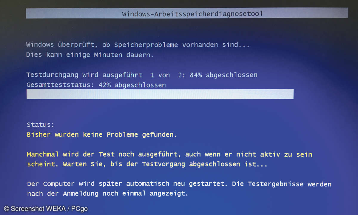 Windows 10 Speicherdiagnose