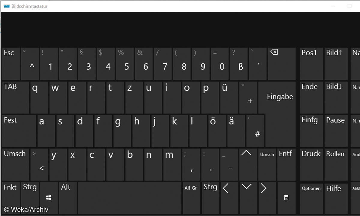 Virtuelle Tastatur