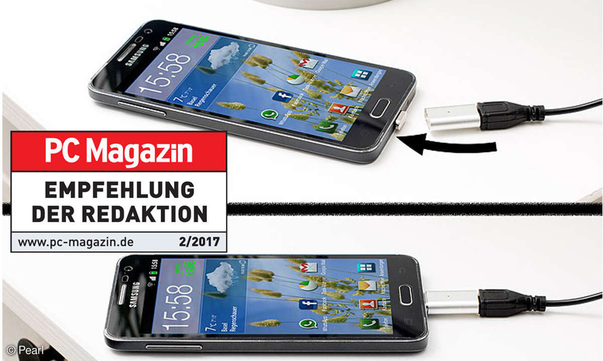 Callstel Magnetischer Micro-USB-Adapter für Lade- und Datenkabel