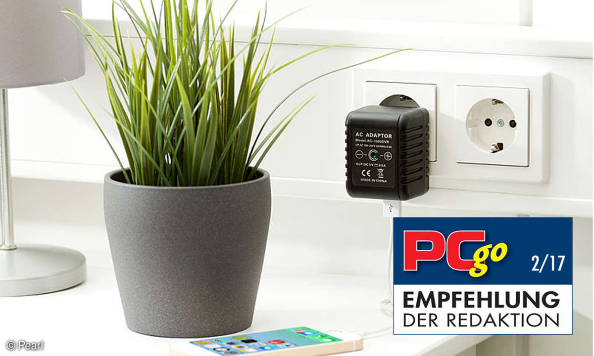 OctaCam USB-Netzteil mit integrierter Full-HD-Kamera und Fernbedienung