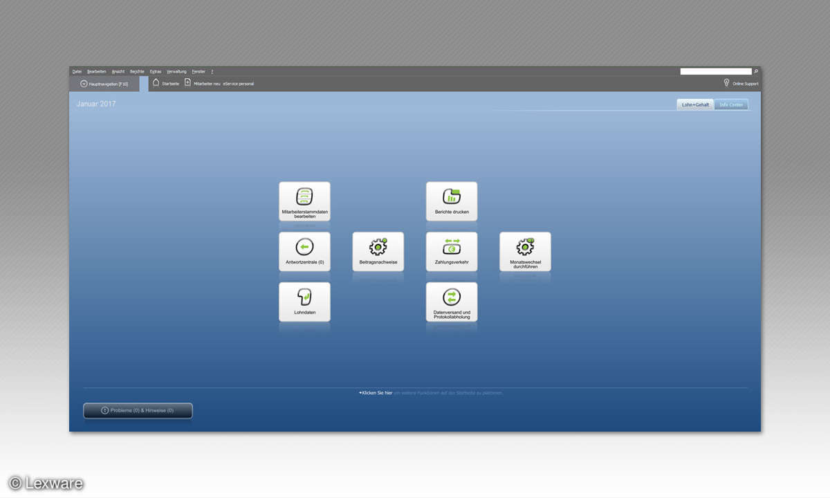 Screenshot: Lexware Lohn+Gehalt 2017