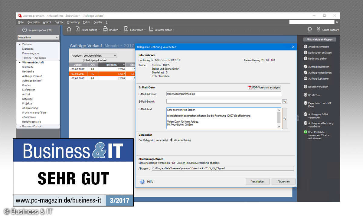 Lexware eRechnung im Test