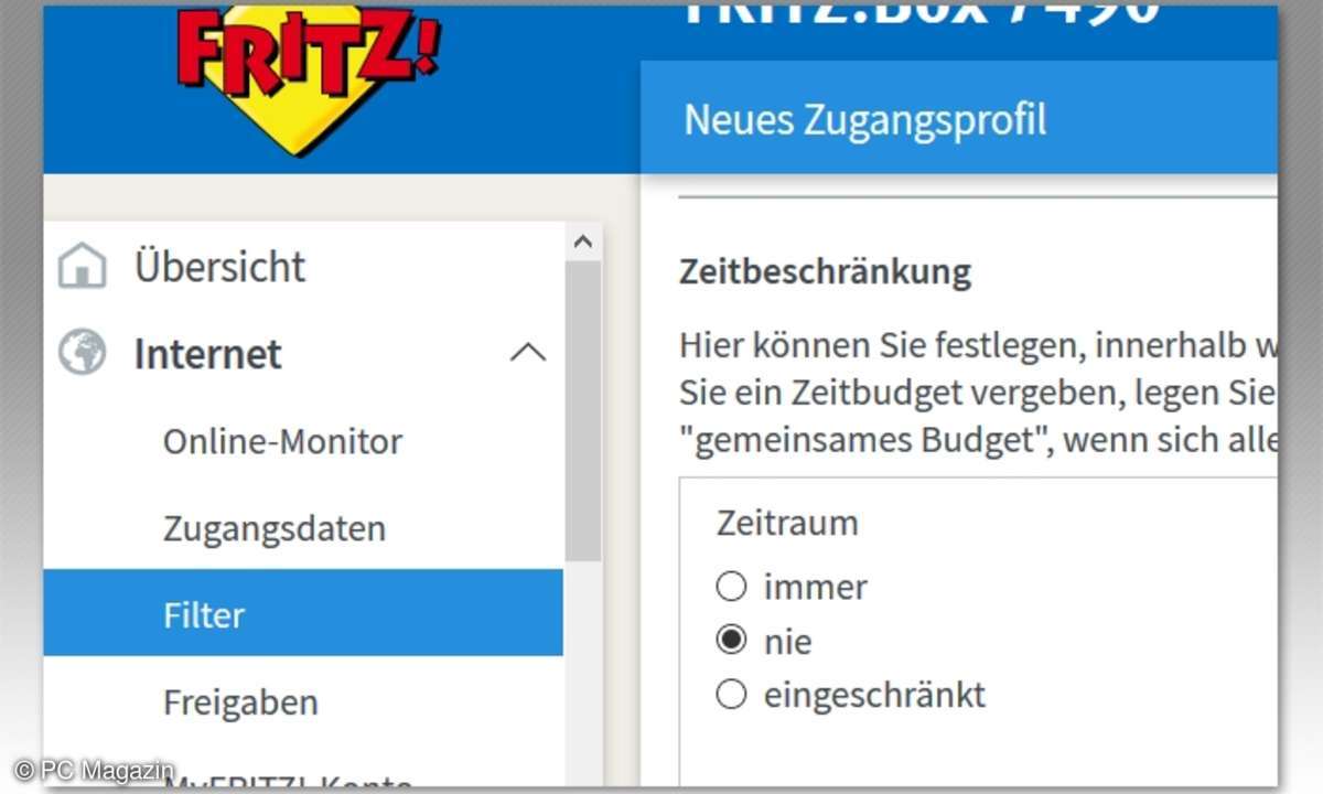Kindersicherung im Router