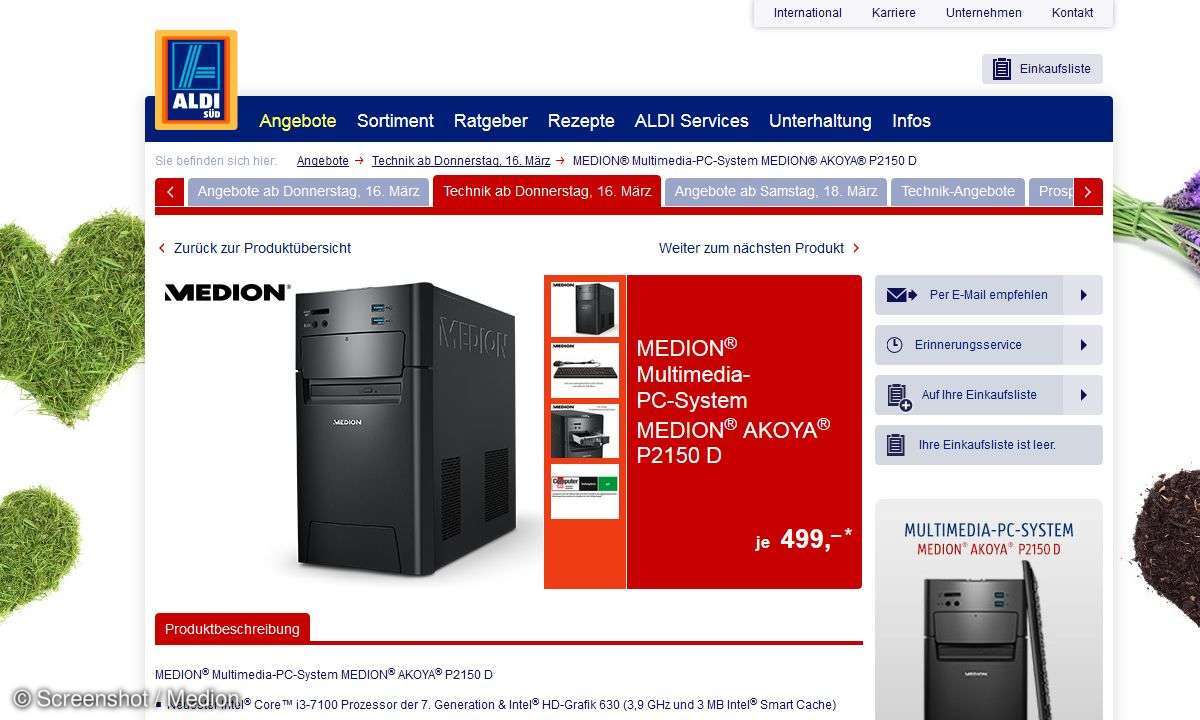 Medion Akoya P2150 im Schnäppchen-Test
