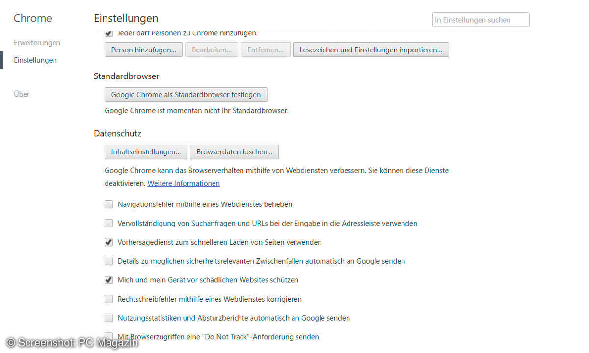 Chrome Hintergrund Bremser ausschalten