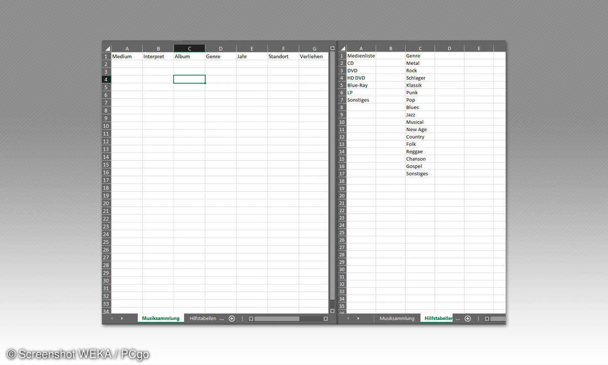 Excel CD-Verwaltung