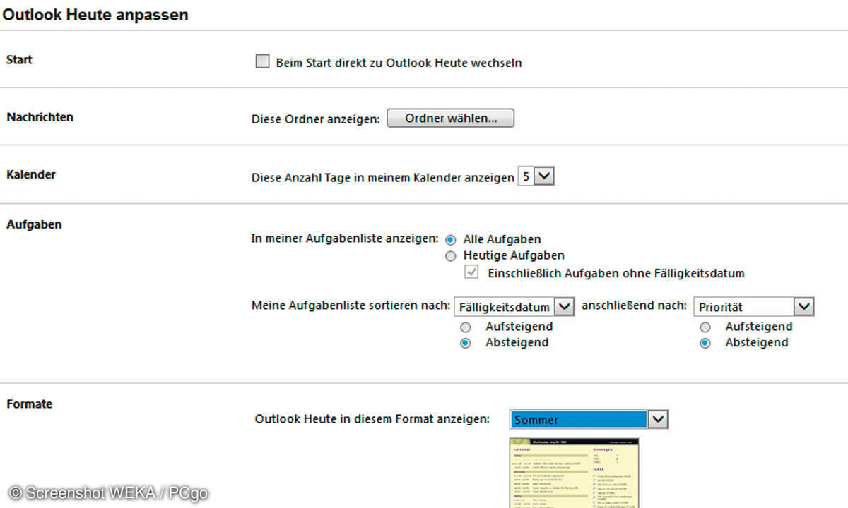 Outlook Heute