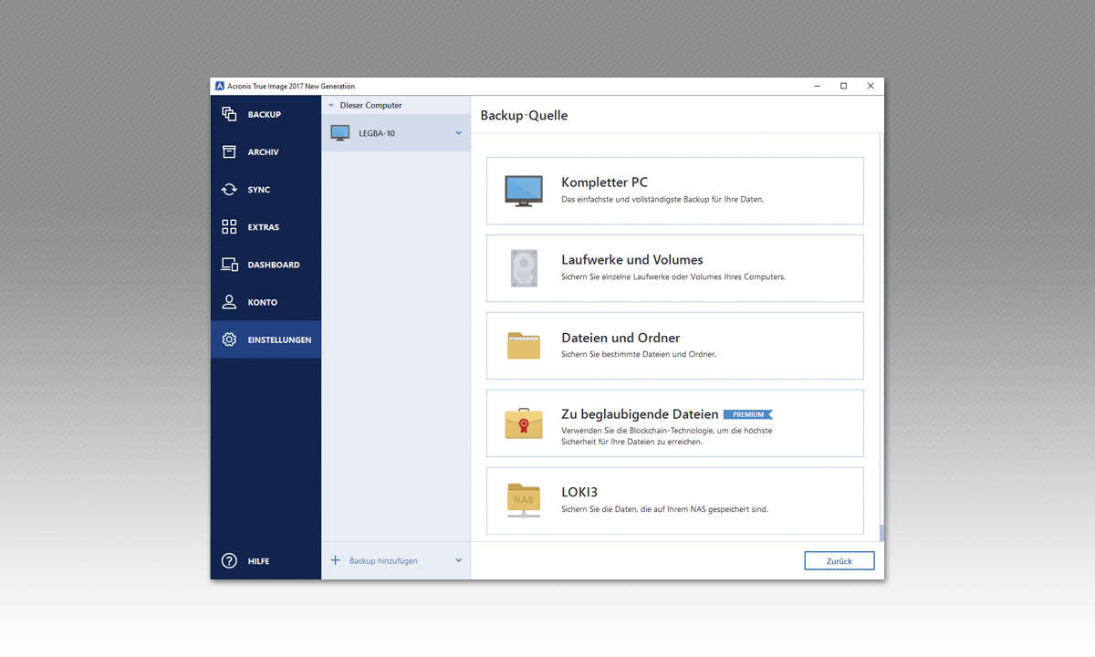 Acronis True Image 2017 New Generation Backup-Quelle