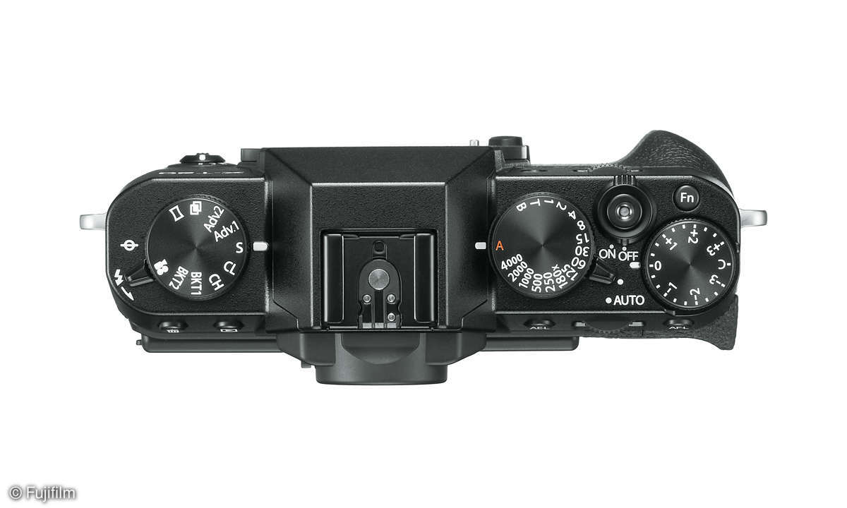 Fujifilm X-T20 in schwarz von oben