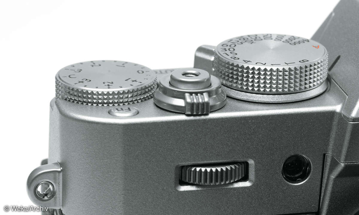 Fujifilm X-T20 Zeiteinstellrad Belichtungskorrektur und Auslöser
