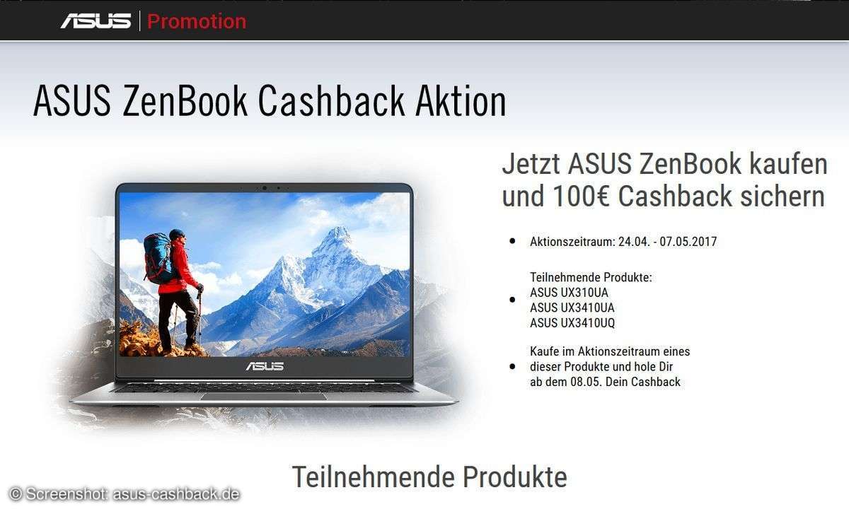 Asus Zenbook Cashback 2017