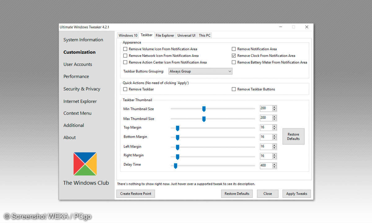 Ultimate Windows 10 Tweaker