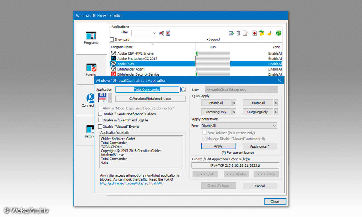 Windows 10 Firewall Control