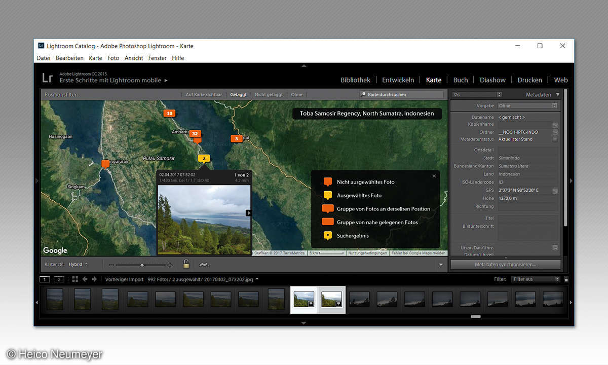 GPS-Daten in Lightroom