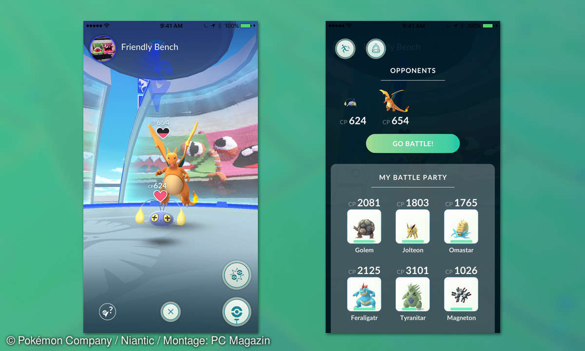Pokémon GO Arena-Kampf starten