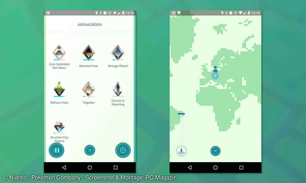 Pokémon GO Arena-Orden Liste und Karte