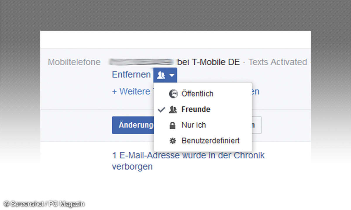 Telefonnummer nicht für jeden sichtbar