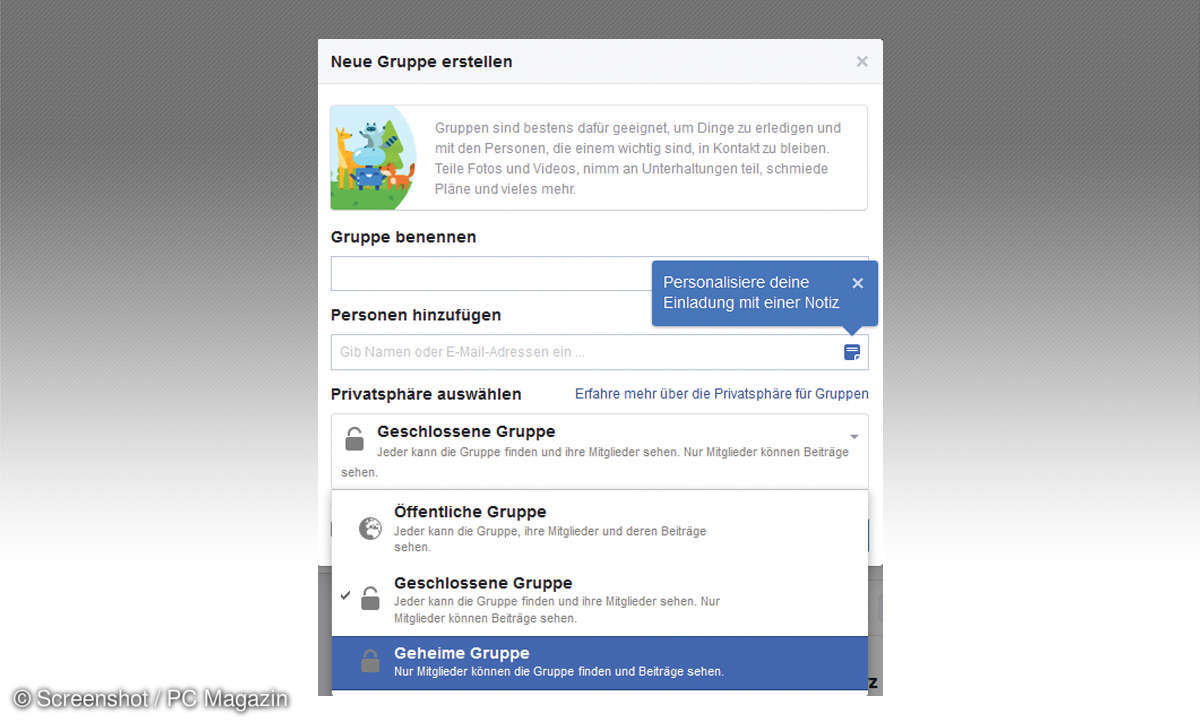 Private Familien-Gruppe