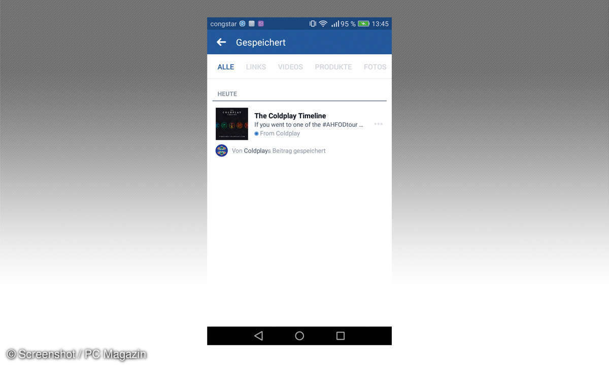 Lesezeichen auf Facebook