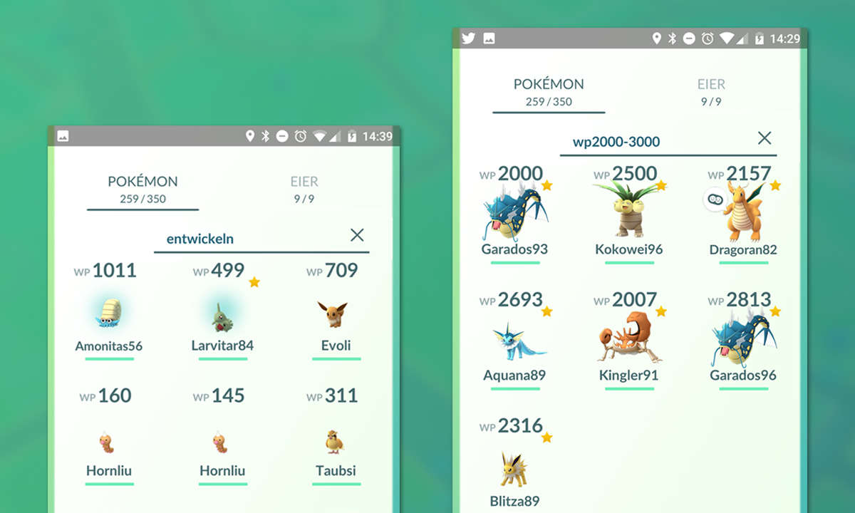 Pokémon GO Suchbefehle Tipps