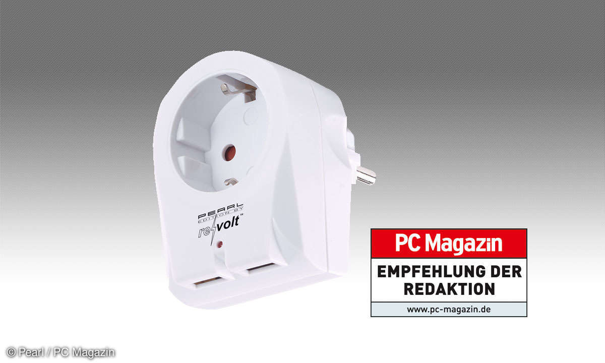 Revolt 2-in-1 Steckdose mit USB-Netzteil