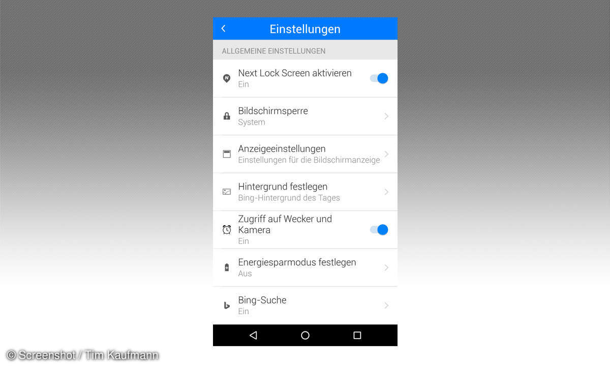 Android-Oberfläche optimieren