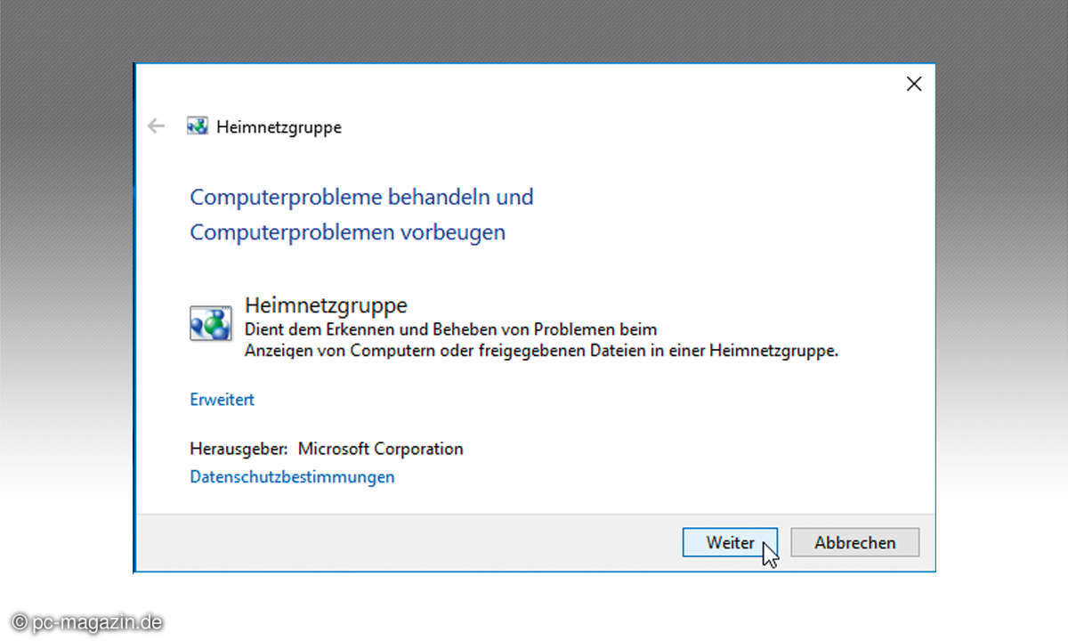Bordmittel für Netzwerkprobleme