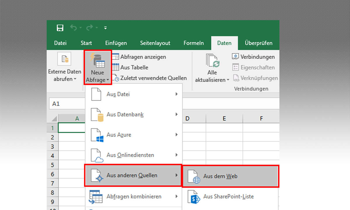 Excel: Aktienkurse anzeigen und aktualisieren