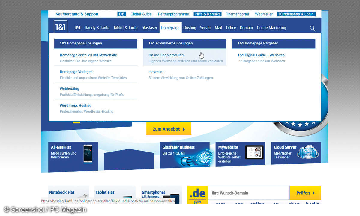 Online-Shop: Hoster im Test